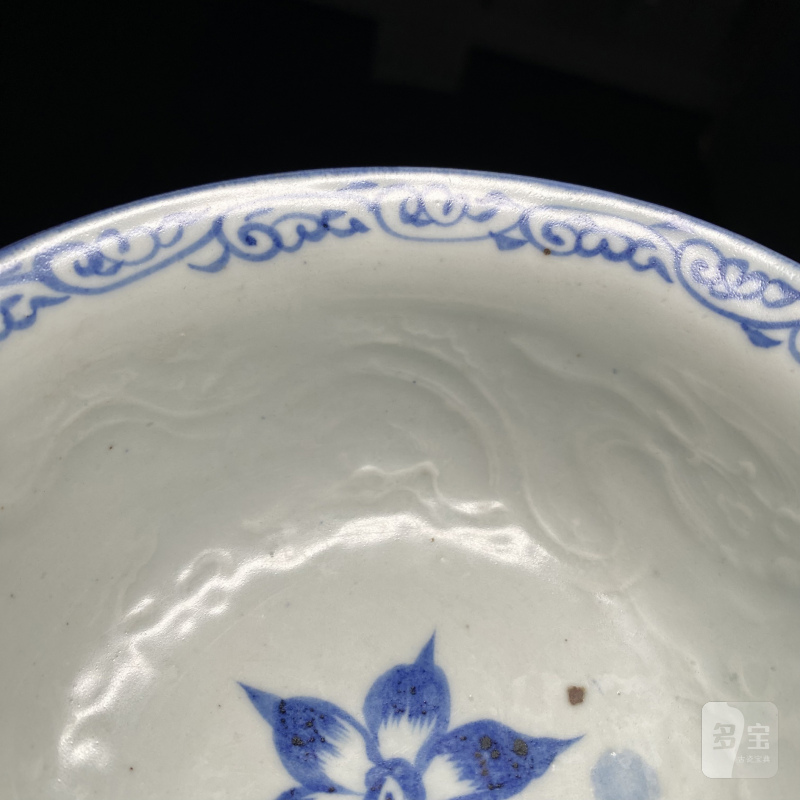 元 青花模印赶珠龙纹高足杯 - 图32